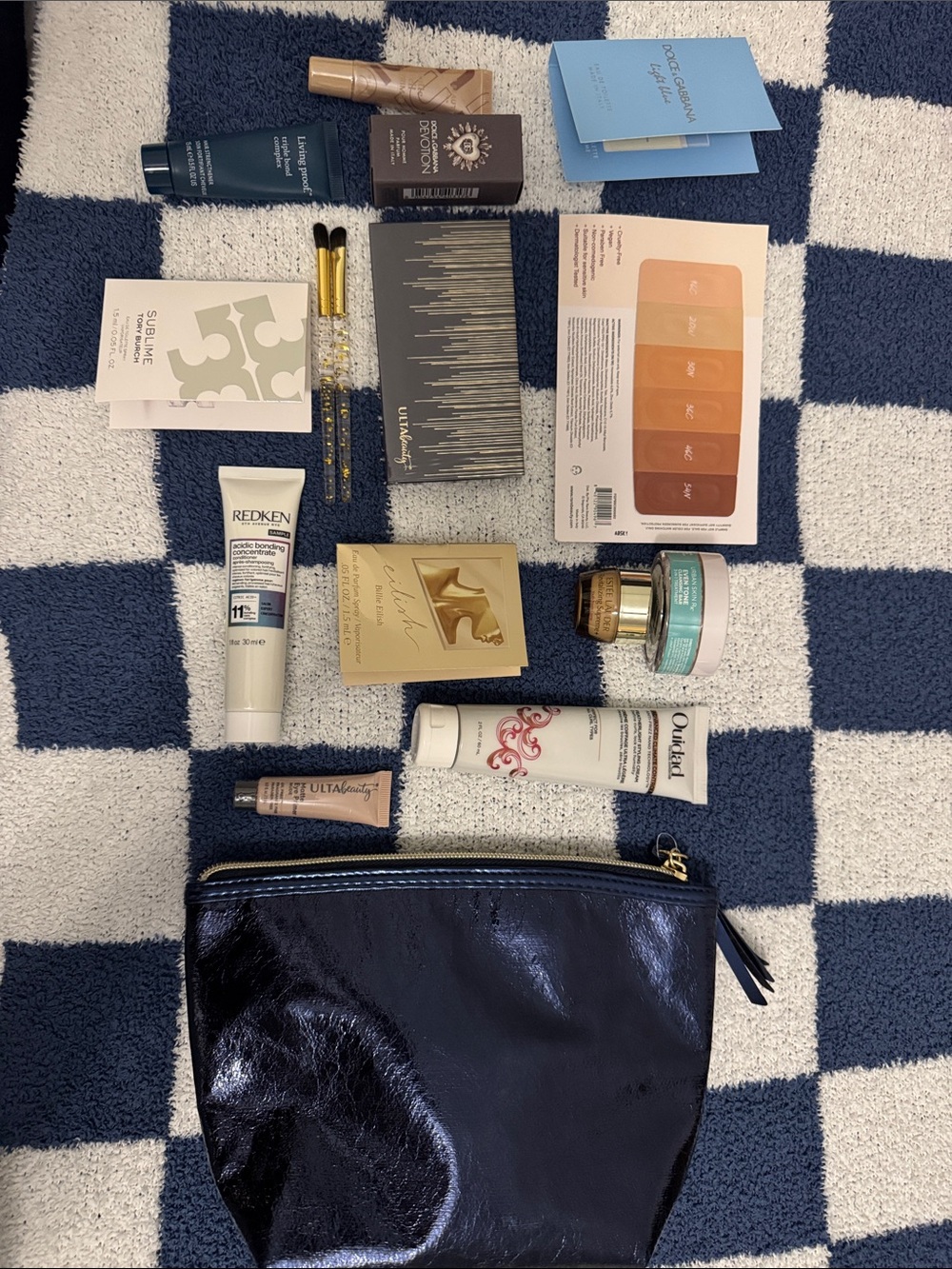 15 Piece Navy Beauty Bag